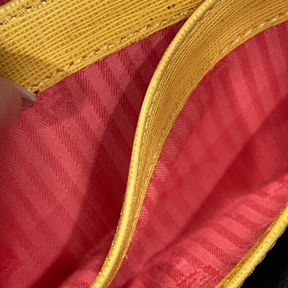 Fendi Yellow Leather Monster Eyes Red Black Long Continental Wallet (JB1345) - Picture 9 of 11